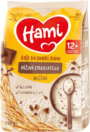 Mliečna kaša ryžová straciatella Hami