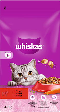Trockenfutter Katze mit Rind, Adult 1+ Whiskas