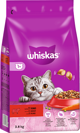Trockenfutter Katze mit Rind, Adult 1+ Whiskas