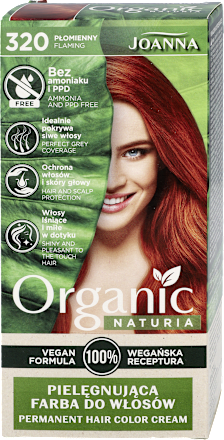  Wegańska farba do włosów Płomienny 320  JOANNA Naturia Organic