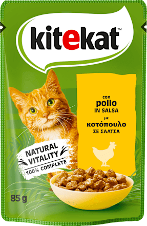 Cibo umido per gatti con pollo in salsa kitekat