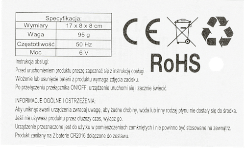 Dekoracja szklana LED 17 cm* HANMAR