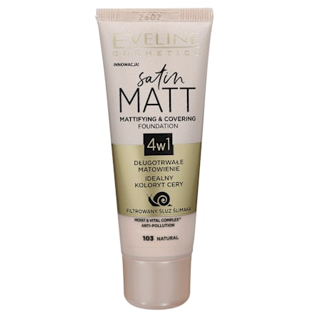 satin Matt 4u1 tečni puder - 103 natur EVELINE COSMETICS