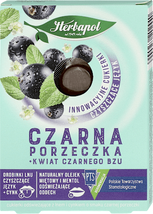 Cukierki odświeżające czarna porzeczka z kwiatem czarnego bzu Herbapol