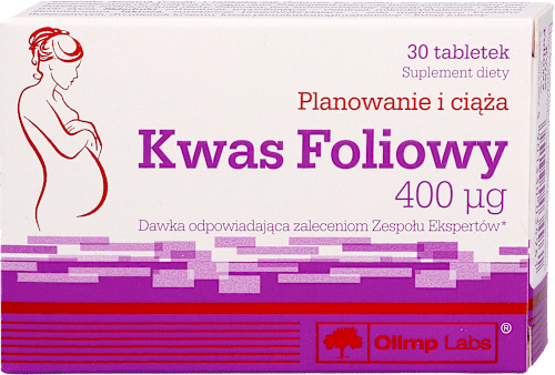 Suplement diety Kwas foliowy 400 µg, tabletki w blistrach OLIMP LABS