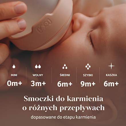 Smoczek dynamiczny do karmienia 6m+ ŚREDNI LOVI