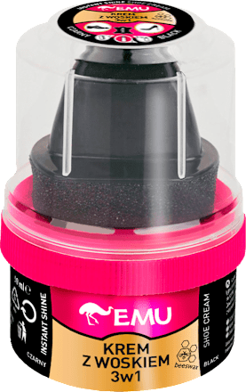 Krem z woskiem do butów 3w1, czarny EMU