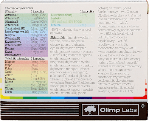 Suplement diety Vita-Min Plus (zielona herbata i luteina), kapsułki w blistrach OLIMP LABS