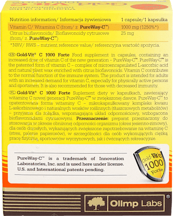 Suplement diety Gold-Vit C 1000 Forte, kapsułki OLIMP LABS