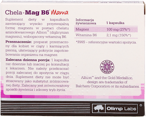 Chela-Mag B6 Mama, kapsułki OLIMP LABS