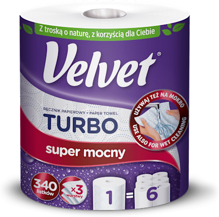 Ręcznik papierowy Turbo 3-warstwowy Velvet
