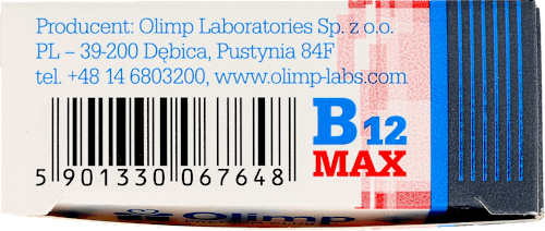 Suplement diety Witamina B12 Max, tabletki OLIMP LABS