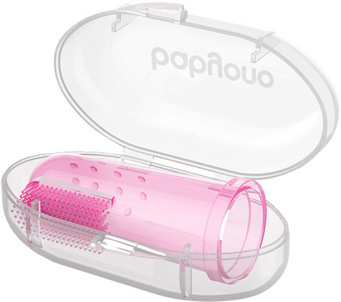 zubní kartáček na prst s pouzdrem babyono