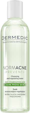 Почистващ и регулиращ тонер за лице Normacne DERMEDIC