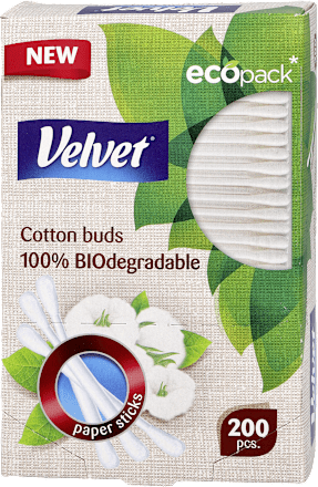 Patyczki higieniczne biodegradowalne Velvet