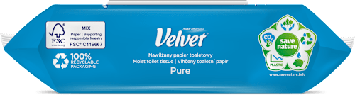 Papier toaletowy nawilżany Pure Velvet