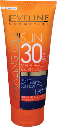Vodoodporen losjon za sončenje Amazing Oils, ZF 30 EVELINE COSMETICS