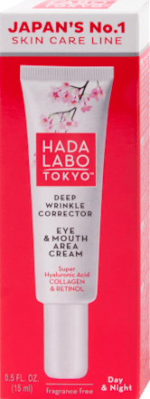 Denný a nočný krém na oči a pery Deep Wrinkle Corrector HADA LABO TOKYO