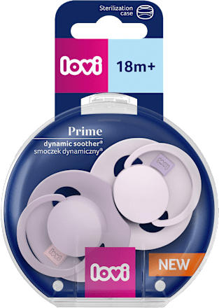 Prime dudlík silikonový 18m+ Lilac/Violet LOVI