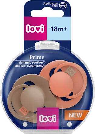 Prime dudlík silikonový 18m+ Granola/Orange LOVI
