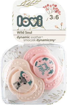 Dynamický silikónový cumlík Wild Soul, ružový - 3-6 m LOVI