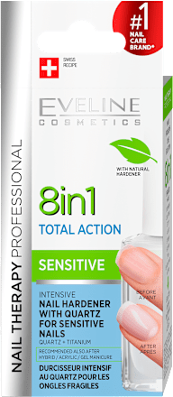 Интензивен заздравител за нокти 8in1 Total Action Sensitive EVELINE COSMETICS