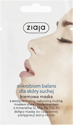 Maska do twarzy mikrobiom, skóra sucha ziaja