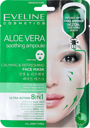 Maska płachtowa aloesowa   EVELINE COSMETICS