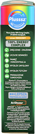 Tabletki musujące ACTIVE 100% Energy Complex Plusssz