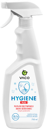 Płyn do dezynfekcji deski sedesowej i innych powierzchni Hygiene Plus, spray VACO