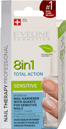 Интензивен заздравител за нокти 8in1 Total Action Sensitive EVELINE COSMETICS