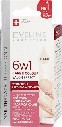 ODŻYWKA NAIL THERAPY 6W1 CARE&COLOUR FRENCH EVELINE COSMETICS