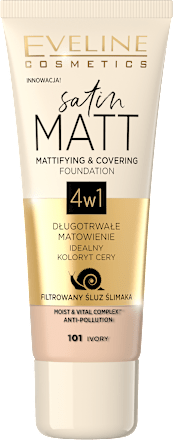 Podkład matujący Satin Matt 30 ml Nr 101 EVELINE COSMETICS