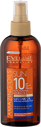 Amazing Oils ulje za sunčanje s akceleratorom, SPF 10  EVELINE COSMETICS