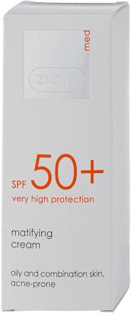 med matirajuća krema za lice sa zaštitnim faktorom, SPF 50+  ziaja