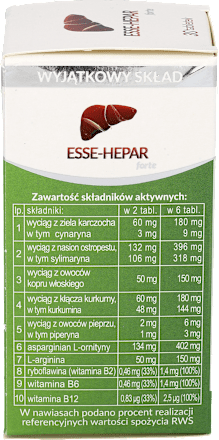 ESSE-HEPAR FORTE na wątrobę i układ trawienny, tabletki UNIPHAR