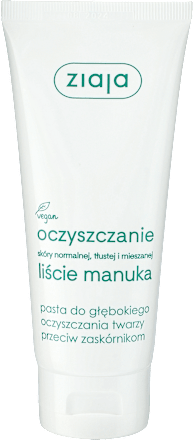 Pasta do głębokiego oczyszczania twarzy przeciw zaskórnikom Liście Manuka  ziaja