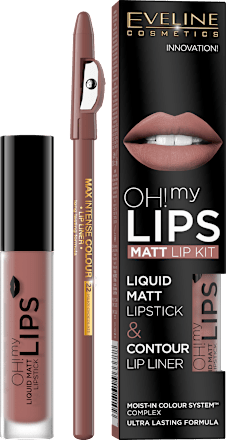 OH! my VELVET LIPS MATT set za usne – 02 Milky Chocolate EVELINE COSMETICS