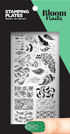 Шаблон за печат на нокти с ефектни мотиви Bloom nails