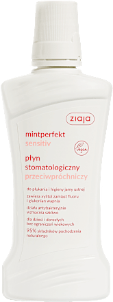 Płyn do płukania jamy ustnej przeciwpróchniczy Mintperfekt Sensitiv ziaja