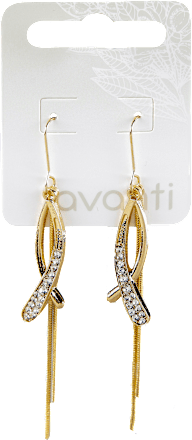 Viseće minđuše zlatnog sjaja - sa cirkonima avanti