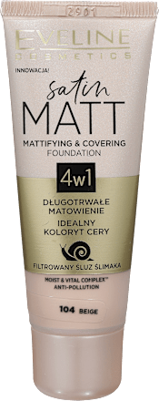 Tekoča podlaga Satin Matt 104 Beige EVELINE COSMETICS