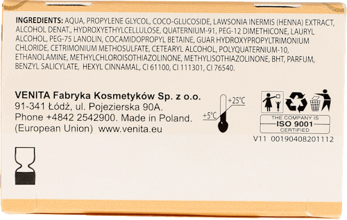 HENNA COLOR TUBA SŁONECZNY BLOND NR 1 Venita