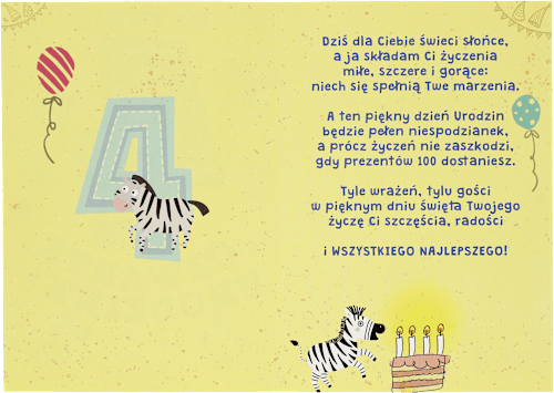 Kartka okolicznościowa urodziny keine Marke