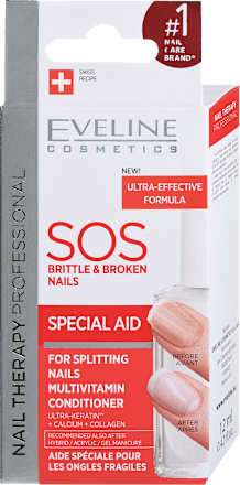 Lak za nohte proti lomljenju in cepljenju SOS EVELINE COSMETICS