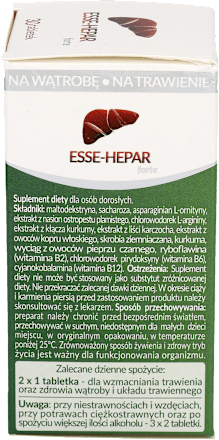 ESSE-HEPAR FORTE na wątrobę i układ trawienny, tabletki UNIPHAR