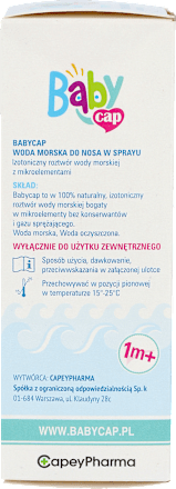 Spray woda morska do nosa Babycap