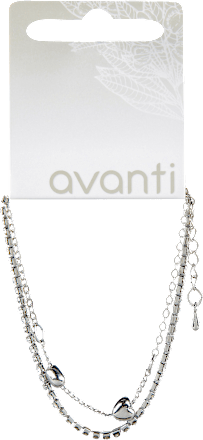 Narukvica sa cirkonima i priveskom srce avanti