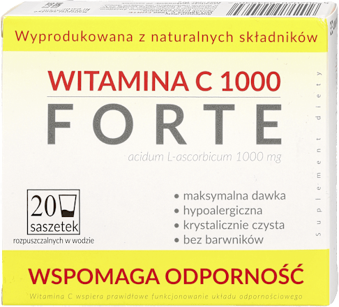 Suplement diety Witamina C 1000 Forte, saszetki UNIPHAR