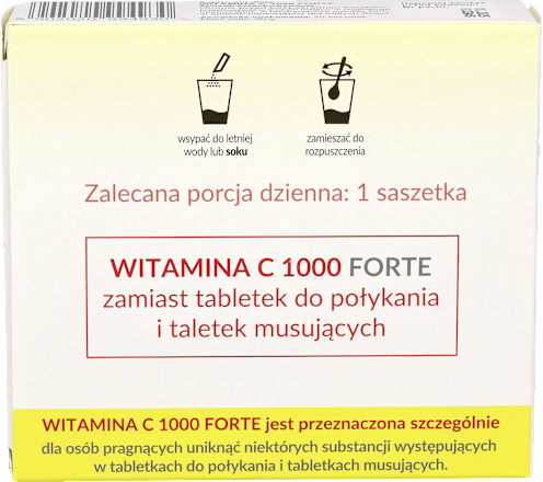 Suplement diety Witamina C 1000 Forte, saszetki UNIPHAR